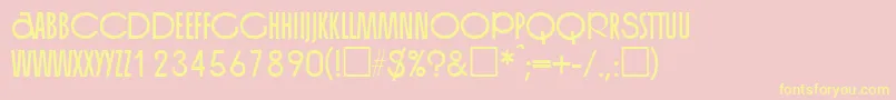 OrganRegular Font – Yellow Fonts on Pink Background