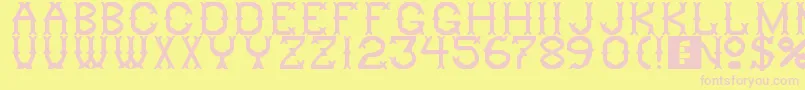 Ringling Font – Pink Fonts on Yellow Background