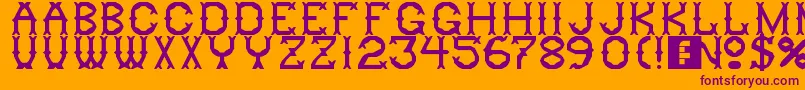 Ringling Font – Purple Fonts on Orange Background