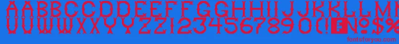 Ringling-fontti – punaiset fontit sinisellä taustalla
