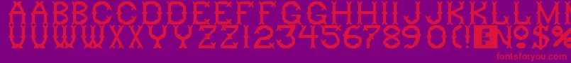 Ringling Font – Red Fonts on Purple Background