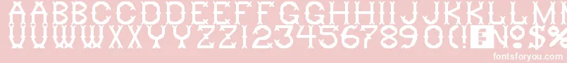 Ringling Font – White Fonts on Pink Background