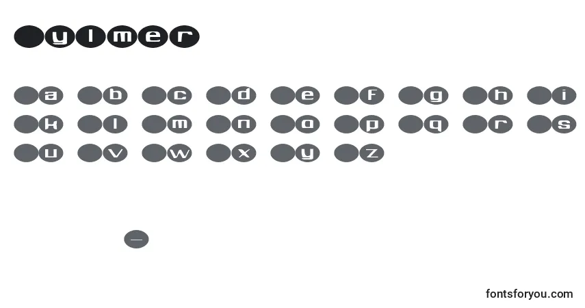 Шрифт Aylmer – алфавит, цифры, специальные символы