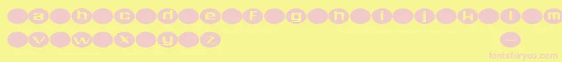 フォントAylmer – ピンクのフォント、黄色の背景