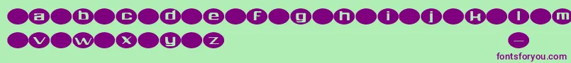 Czcionka Aylmer – fioletowe czcionki na zielonym tle