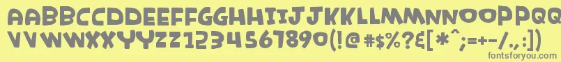 K26rambunctious Font – Gray Fonts on Yellow Background