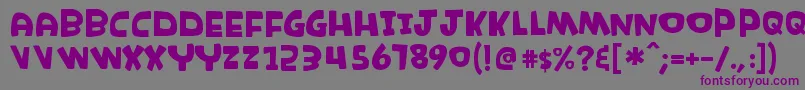 K26rambunctious Font – Purple Fonts on Gray Background