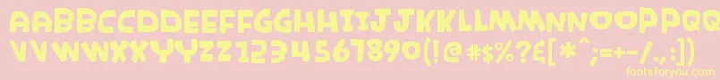 K26rambunctious Font – Yellow Fonts on Pink Background