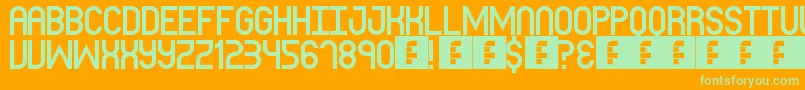 Шрифт BlueberryPie – зелёные шрифты на оранжевом фоне
