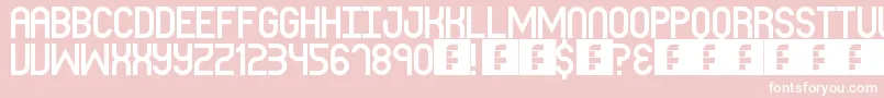 Police BlueberryPie – polices blanches sur fond rose