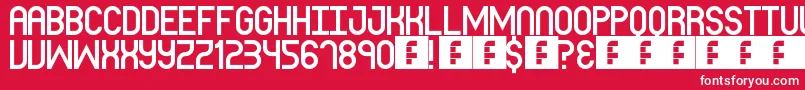 BlueberryPie Font – White Fonts on Red Background