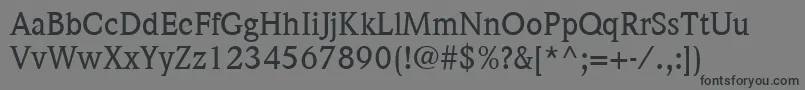 Шрифт ItcWeidemannLtMedium – чёрные шрифты на сером фоне