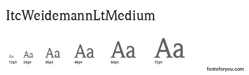 Размеры шрифта ItcWeidemannLtMedium