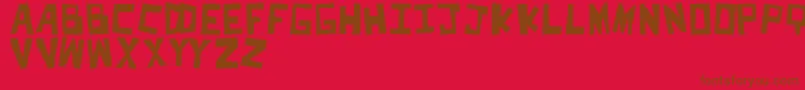 CutItOut Font – Brown Fonts on Red Background