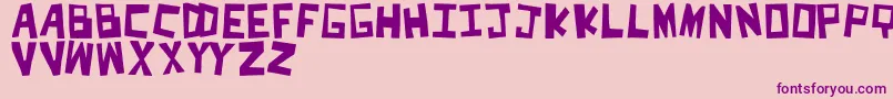 CutItOut Font – Purple Fonts on Pink Background