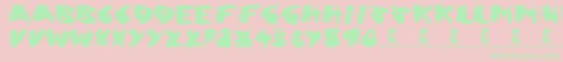Greed Font – Green Fonts on Pink Background