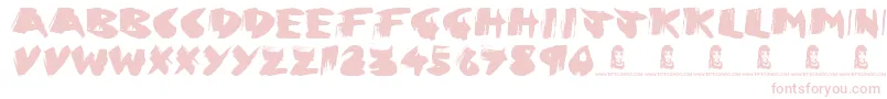 Greed Font – Pink Fonts on White Background