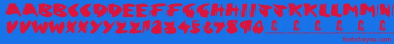 More about Greed Font Greed Font – Red Fonts on Blue Background