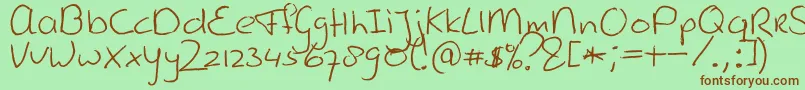 Shipwreck-fontti – ruskeat fontit vihreällä taustalla