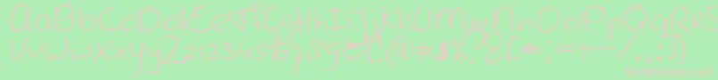 Shipwreck Font – Pink Fonts on Green Background