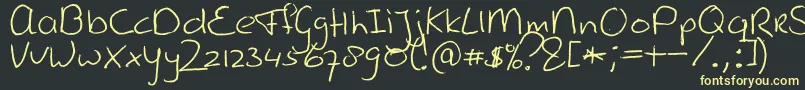 Shipwreck Font – Yellow Fonts on Black Background