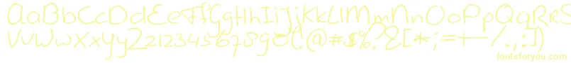 Shipwreck Font – Yellow Fonts on White Background
