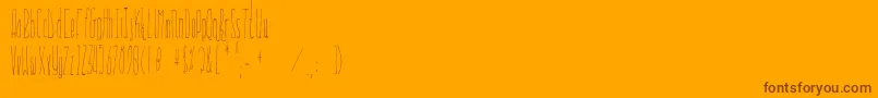 Everglow-Schriftart – Braune Schriften auf orangefarbenem Hintergrund