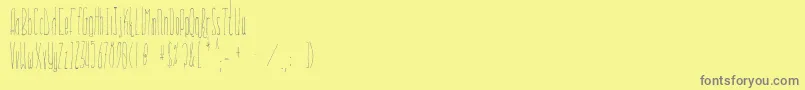 Everglow Font – Gray Fonts on Yellow Background