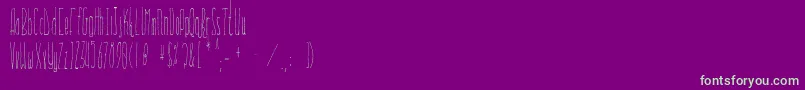 Fonte Everglow – fontes verdes em um fundo violeta