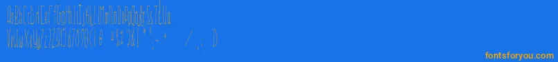 Police Everglow – polices orange sur fond bleu