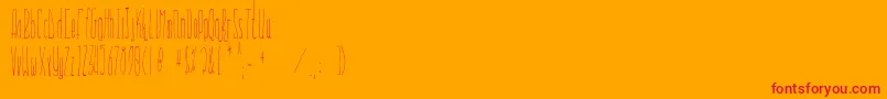 Everglow Font – Red Fonts on Orange Background