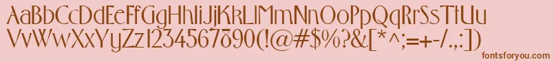 Gabriel-fontti – ruskeat fontit vaaleanpunaisella taustalla