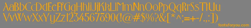 Gabriel-Schriftart – Orangefarbene Schriften auf grauem Hintergrund