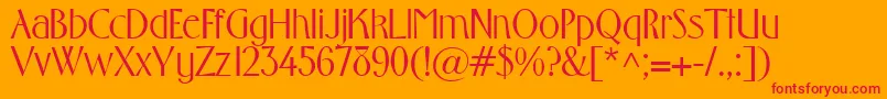 Gabriel Font – Red Fonts on Orange Background
