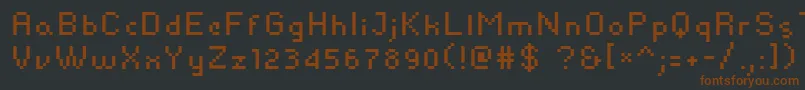 Шрифт Yapix – коричневые шрифты на чёрном фоне