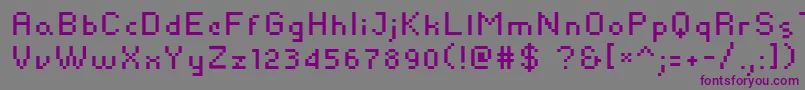 Шрифт Yapix – фиолетовые шрифты на сером фоне