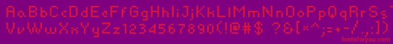 Yapix Font – Red Fonts on Purple Background