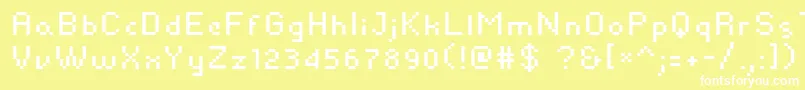 Yapix Font – White Fonts on Yellow Background