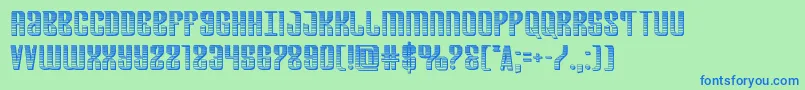 Departmenthchrome Font – Blue Fonts on Green Background