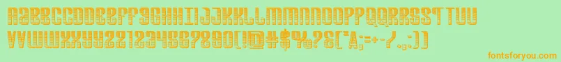 Departmenthchrome Font – Orange Fonts on Green Background