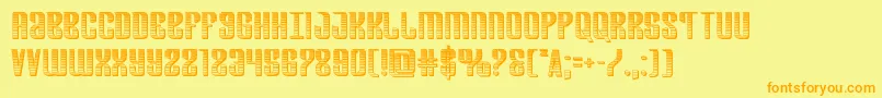 Departmenthchrome Font – Orange Fonts on Yellow Background