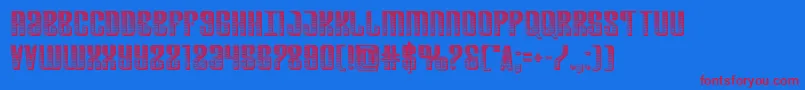 Departmenthchrome Font – Red Fonts on Blue Background