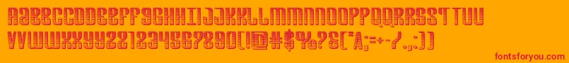 Departmenthchrome Font – Red Fonts on Orange Background