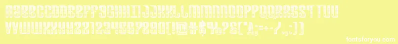 Departmenthchrome Font – White Fonts on Yellow Background