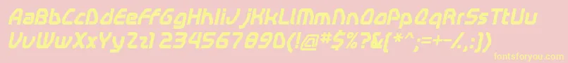 SwerveBolditalic Font – Yellow Fonts on Pink Background