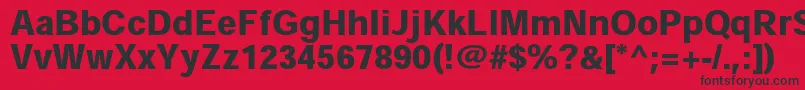 フォントHeiseikakugostdW9 – 赤い背景に黒い文字