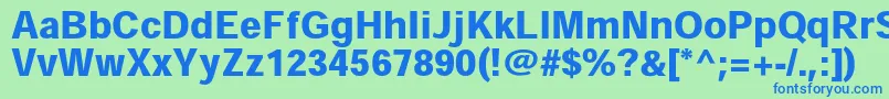 HeiseikakugostdW9 Font – Blue Fonts on Green Background