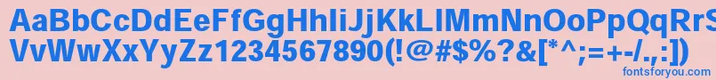 フォントHeiseikakugostdW9 – ピンクの背景に青い文字