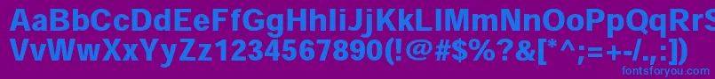 HeiseikakugostdW9 Font – Blue Fonts on Purple Background
