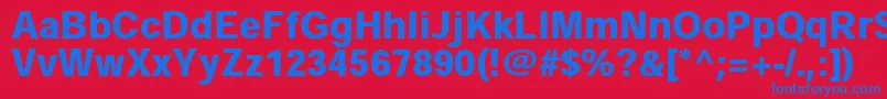 HeiseikakugostdW9 Font – Blue Fonts on Red Background